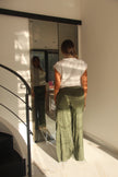 PANTALONI SATIN TASCA